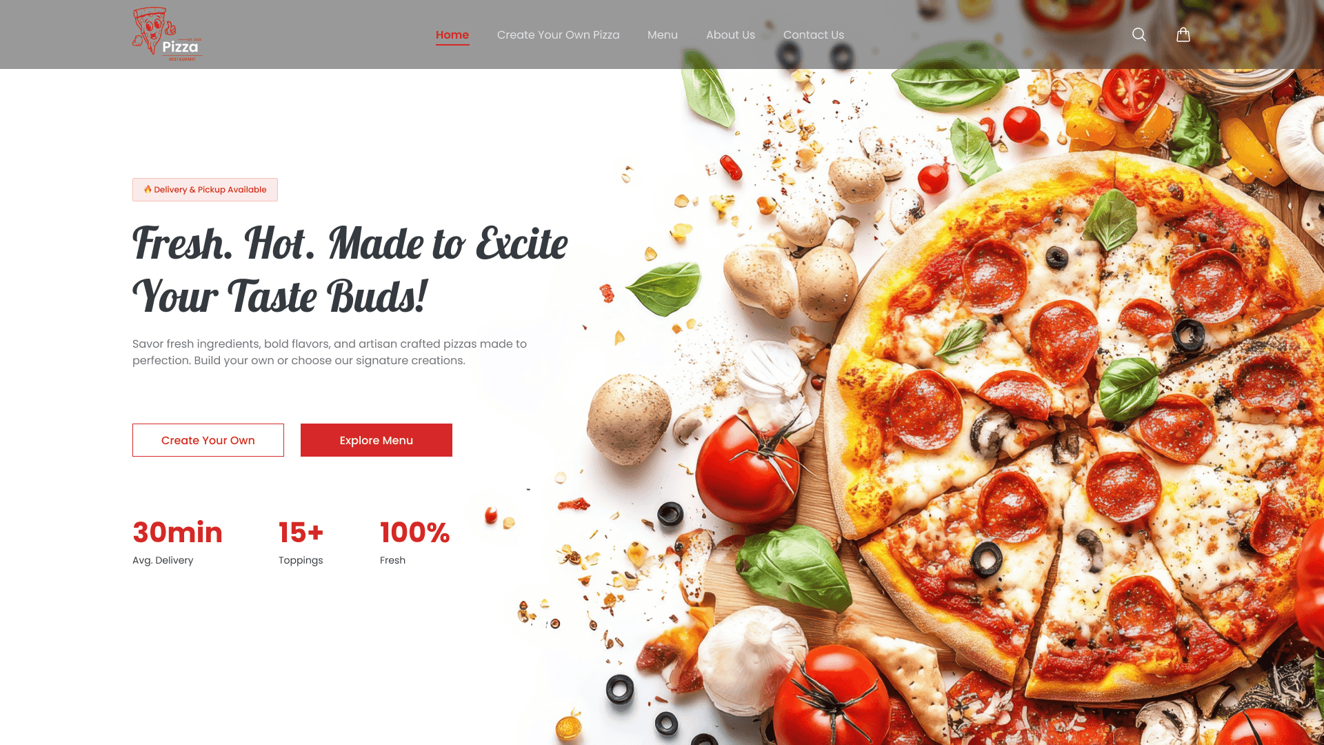 Fresh, Flavor-Packed Pizzas Crafted to Excite